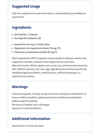 K-Mg Citrate