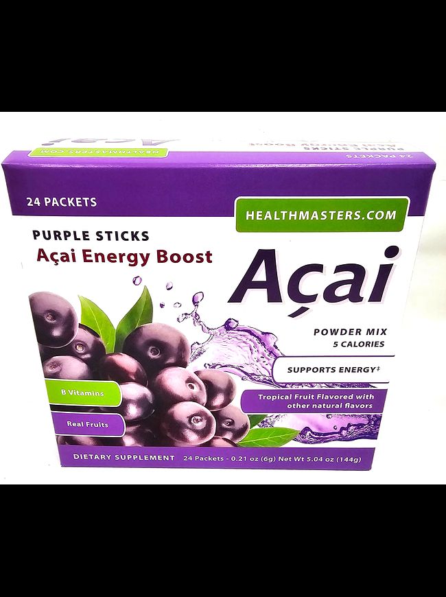 Purple Sticks-Acai-Natural Energy Boost - 24 servings